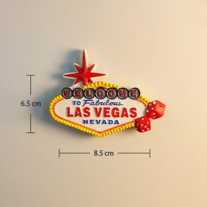 Las Vegas 3D Landmark Welcome Sign Tourist Souvenir Magnetic Fridge Magnet Collection Gift